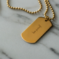 Custom Engraved Dog Tag on Ball Chain