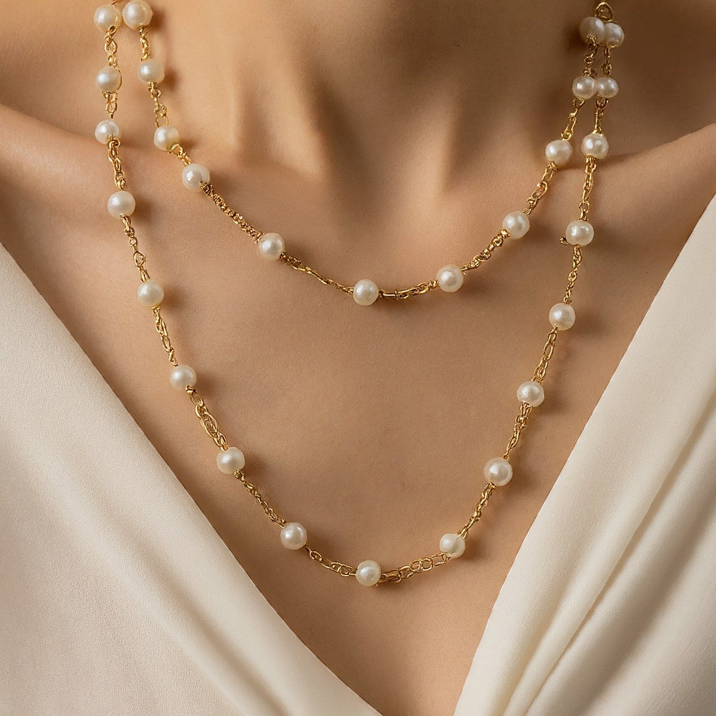 Gold & Pearl Necklace