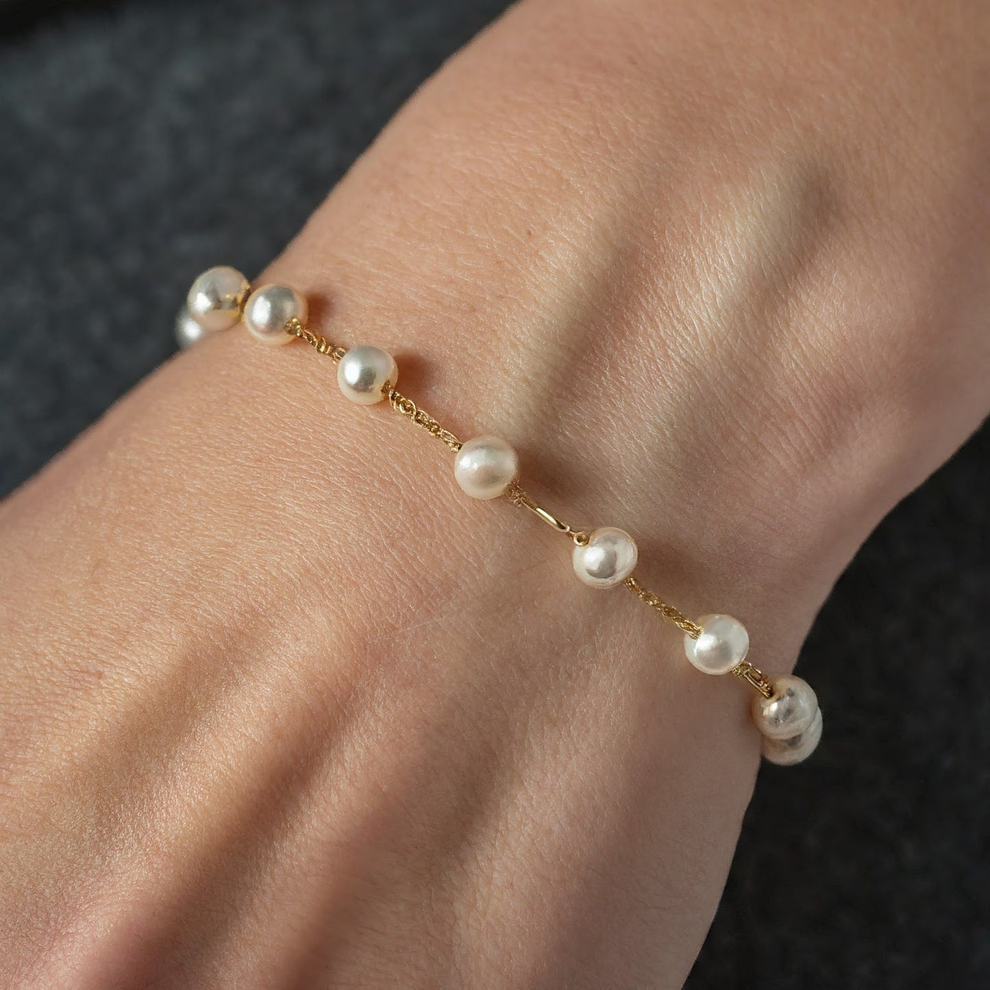 Gold & Pearl Bracelet