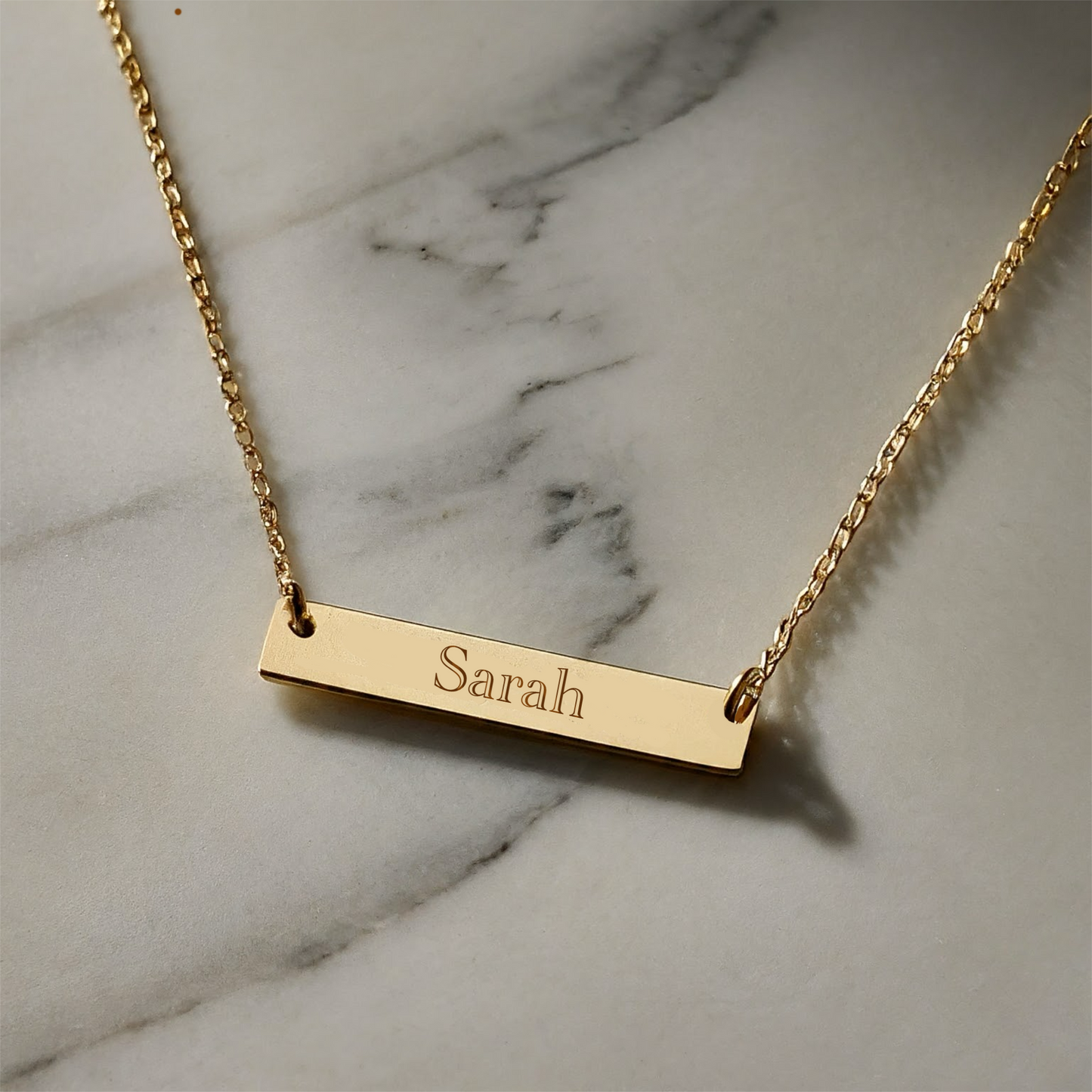 Custom Engraved Bar Necklace