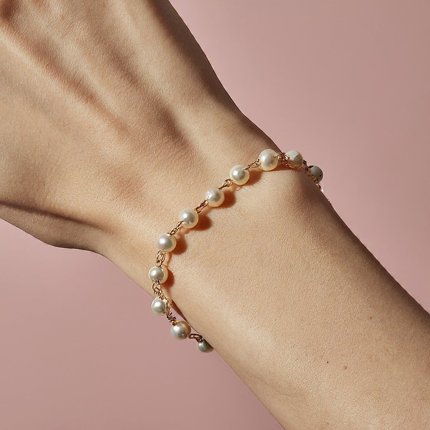 Gold & Pearl Bracelet