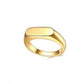 Custom Engraved Rounded Thin Signet Ring