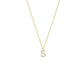 Dainty Cubic Zirconia Diamond Studded Initial Necklace