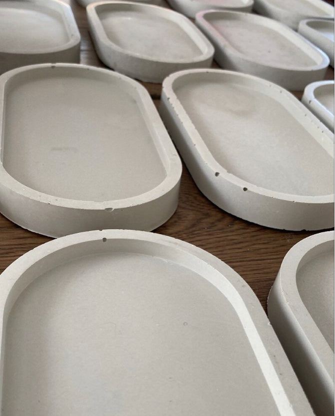 Oval Concrete Tray