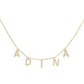 Dangly Crystal Zircon Studded Name Necklace