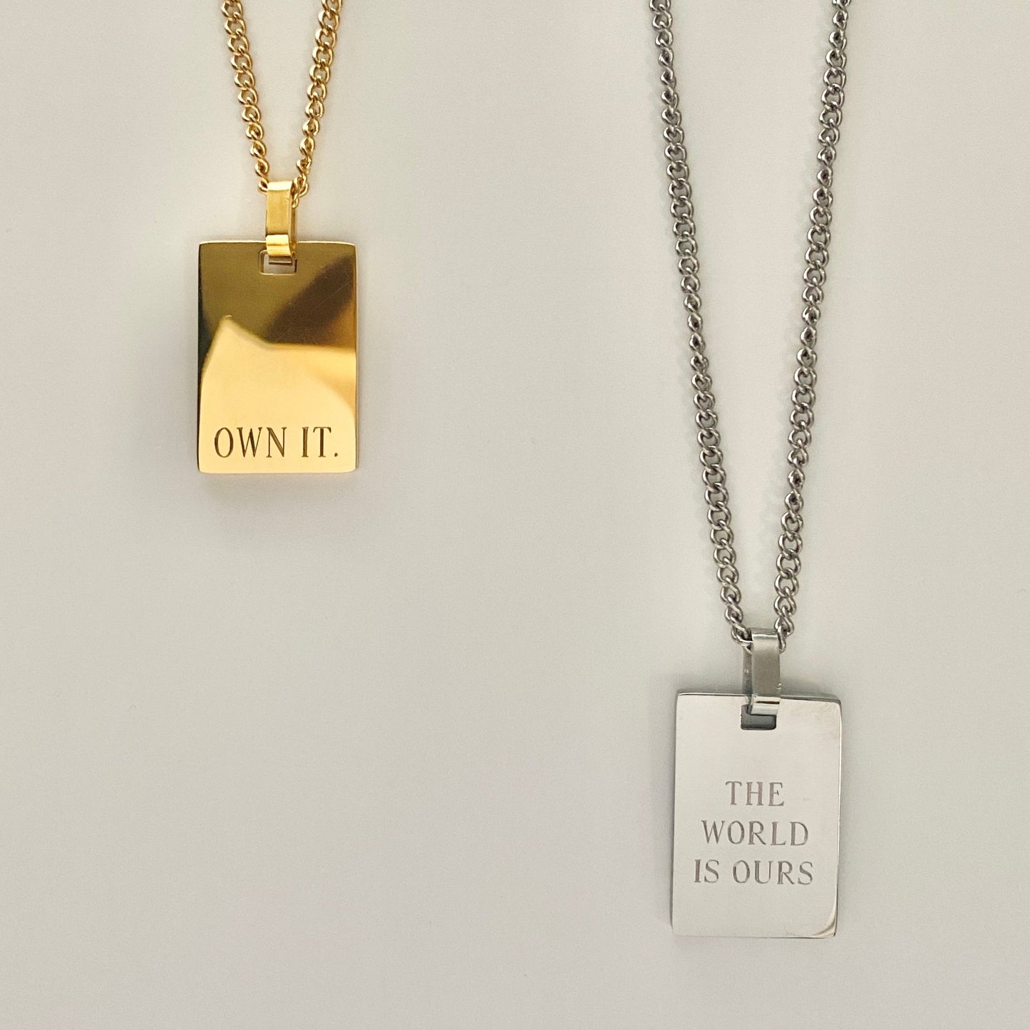 Personalized Square Pendant Necklace