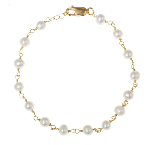 Gold & Pearl Bracelet